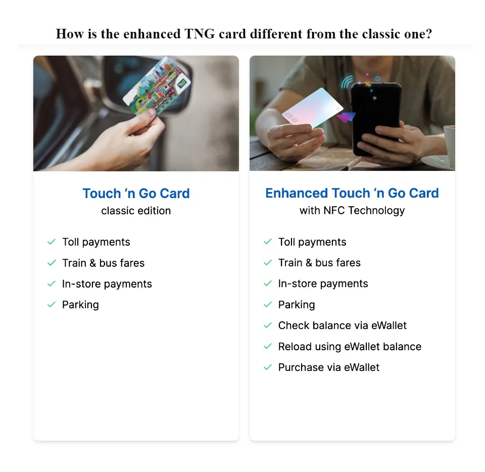 Enhanced Touch 'n Go Card - new RM10 card allows phone NFC reloads; balance  still separate from eWallet 