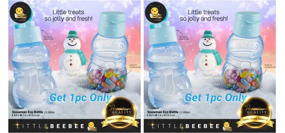 Eco bottle kids Snowman - Tupperware Care - by Sana