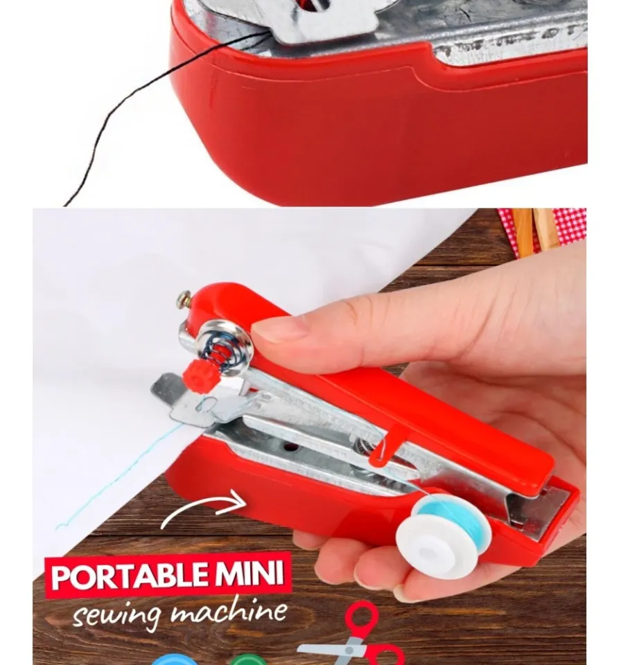 Portable Needlework Cordless Mini Hand-Held Clothes Fabrics Sewing Machine  