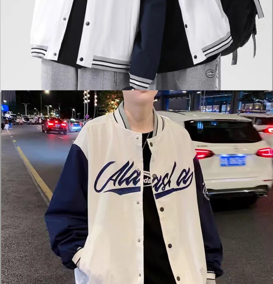 korean mens set varsity jacket Terno