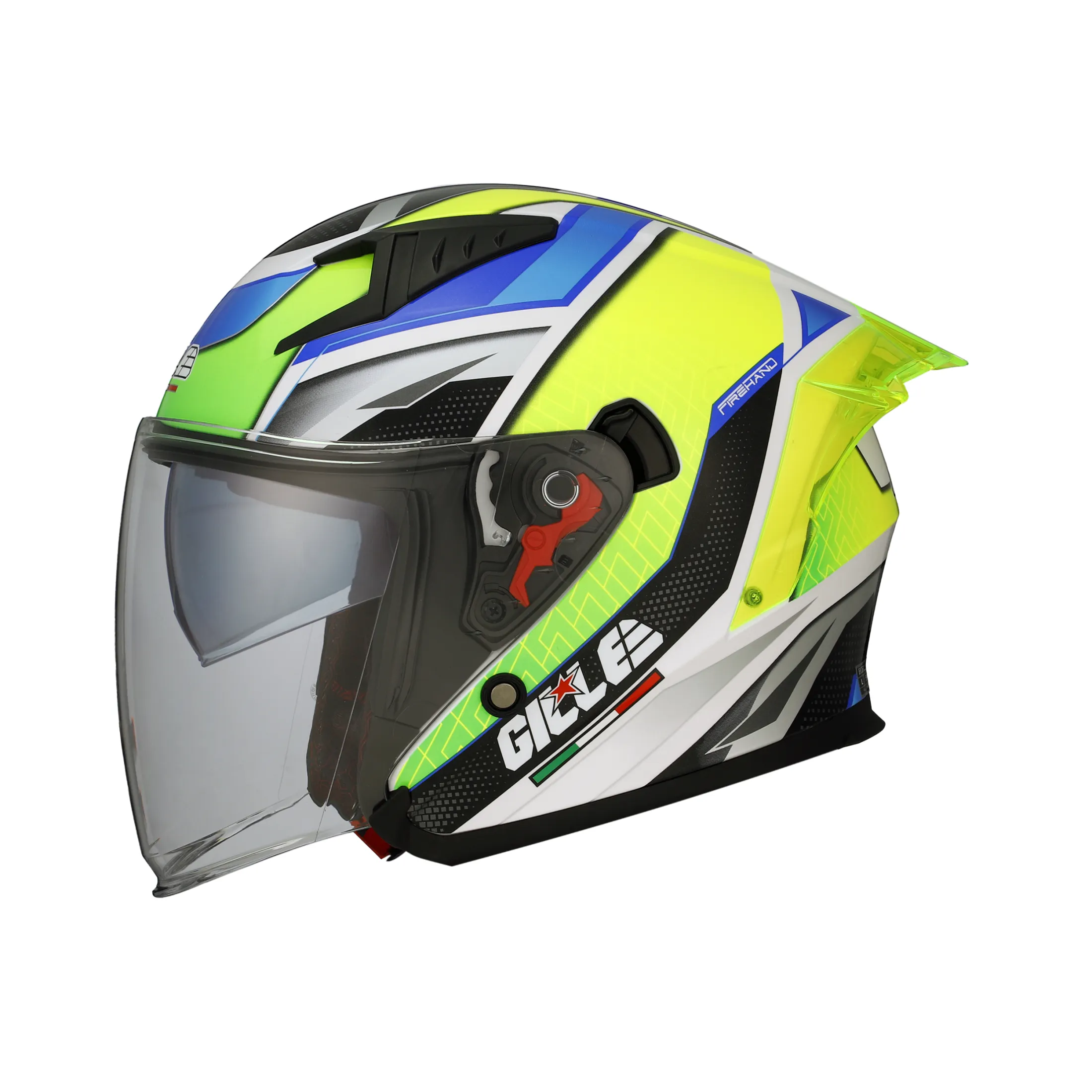 Gille 172 GVR V1 Torn Half Face Motorcycle Helmet with Free Iridium