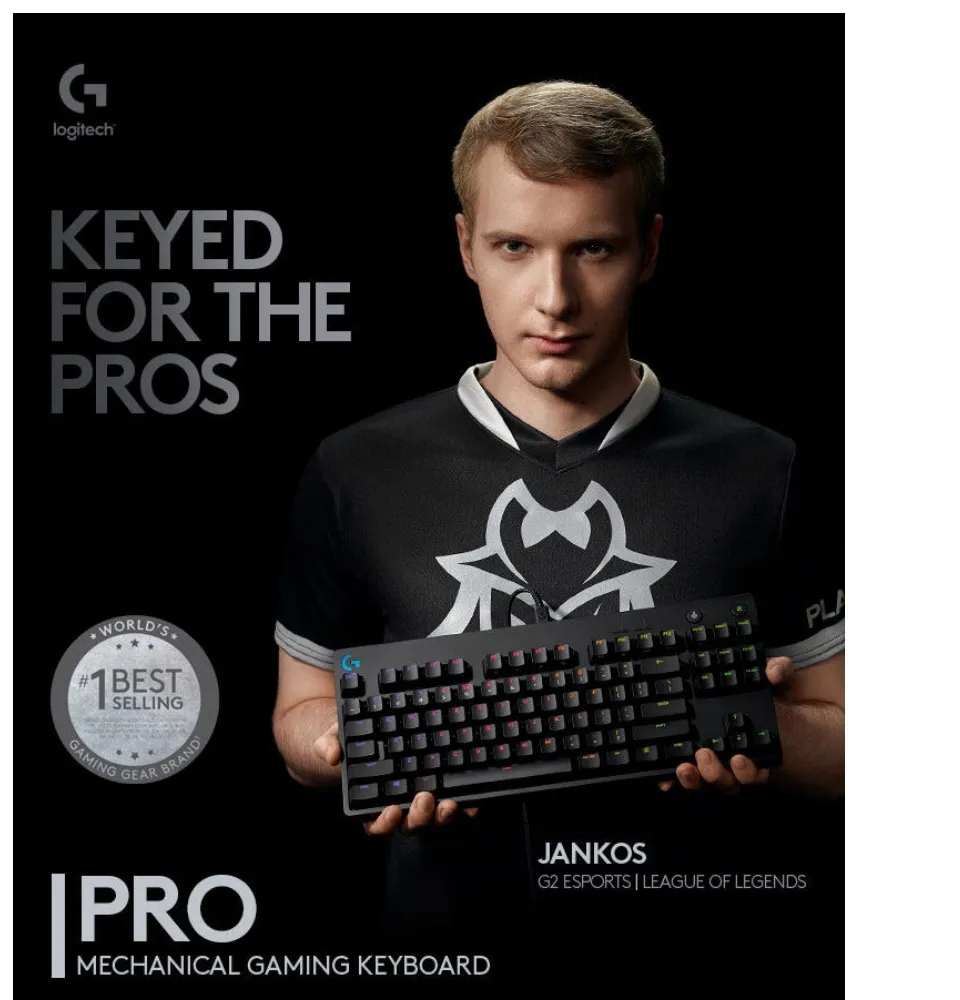 Logitech G PRO Mechanical Gaming Keyboard, Ultra Portable Tenkeyless Design, Detachable Micro USB Cable, 16.8 Million Color LIGHTSYNC RGB backlit keys 920-009396 Lazada Logitech G PRO Mechanical Gaming Keyboard Ultra Portable Tenkeyless Design Detachable Micro USB Cable 16.8 Million Color LIGHTSYNC RGB Backlit Keys