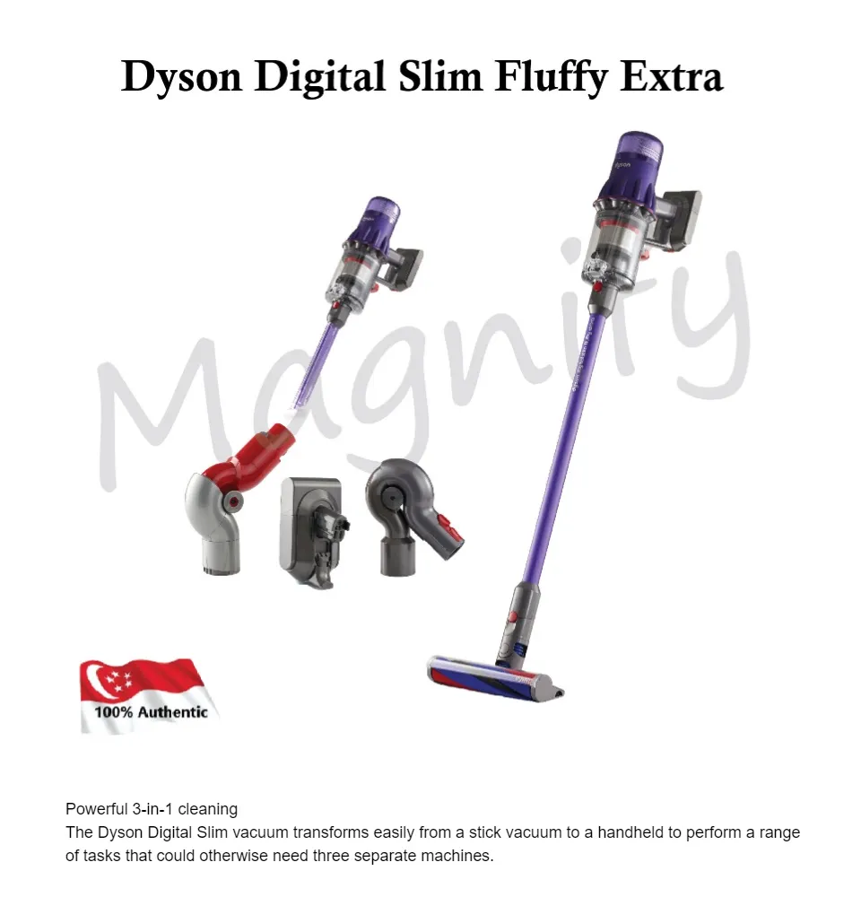 Dyson Digital Slim Fluffy Extra (Purple/Iron) | Lazada Singapore