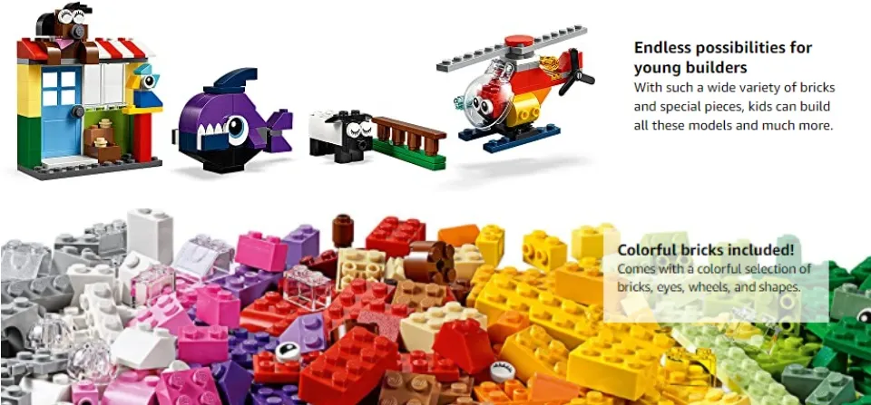 LEGO Classic 11003 Bricks and Eyes, Age 4+, Building Blocks