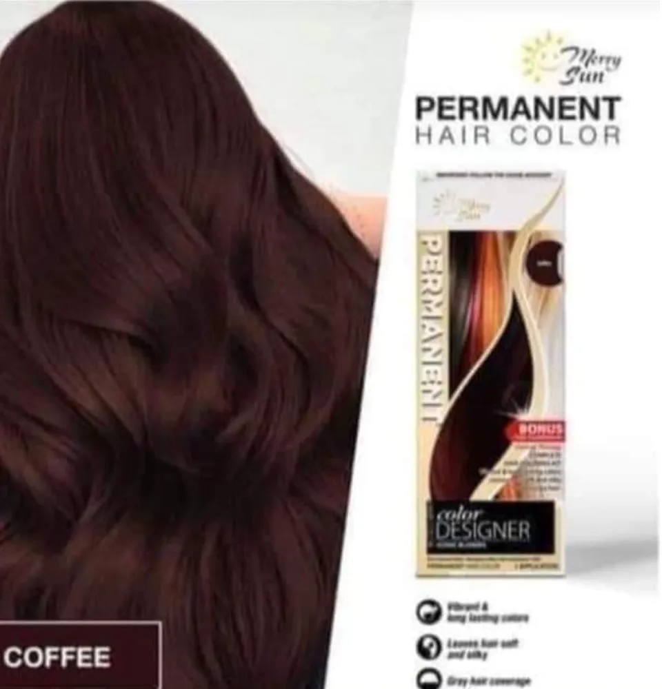 Tipid Bundle Deals SUPER DECOLORING + COFFEE Merry Sun Permanent Hair Color  - 60ml | Lazada PH
