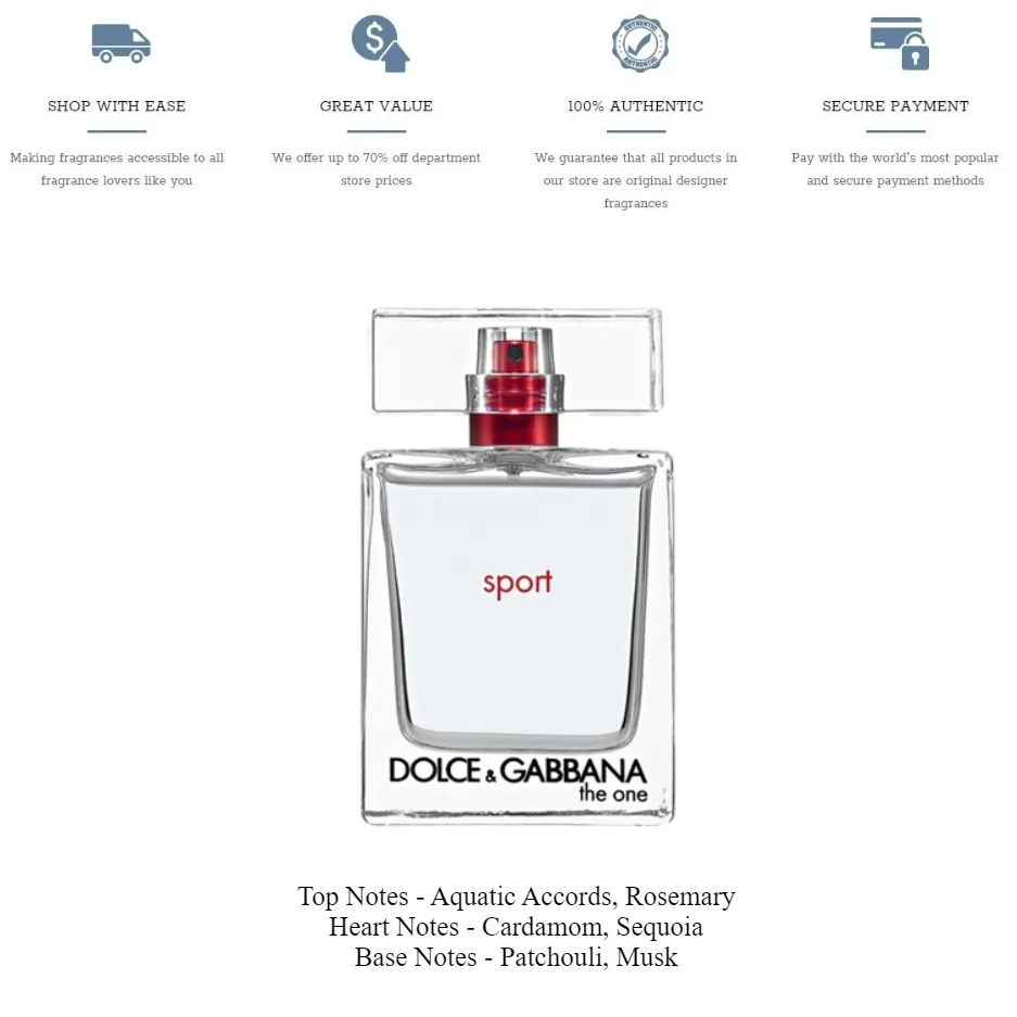 D&g the one top sport 100ml