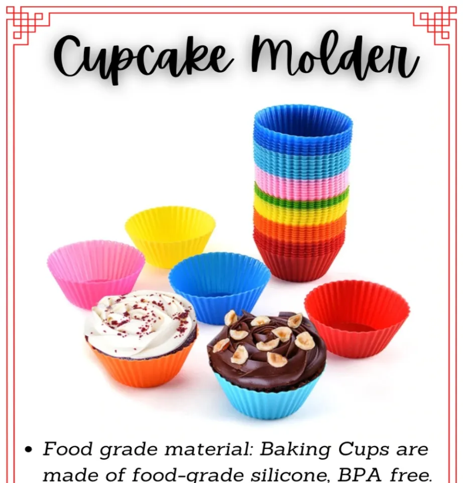 Kitcheniva Silicone Cupcake Liner Baking Cup Mold, 12 pcs - Foods Co.