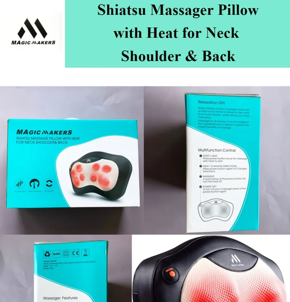 MAGIC MAKERS  SHIATSU BACK SHOULDER AND NECK MASSAGER WITH HEAT