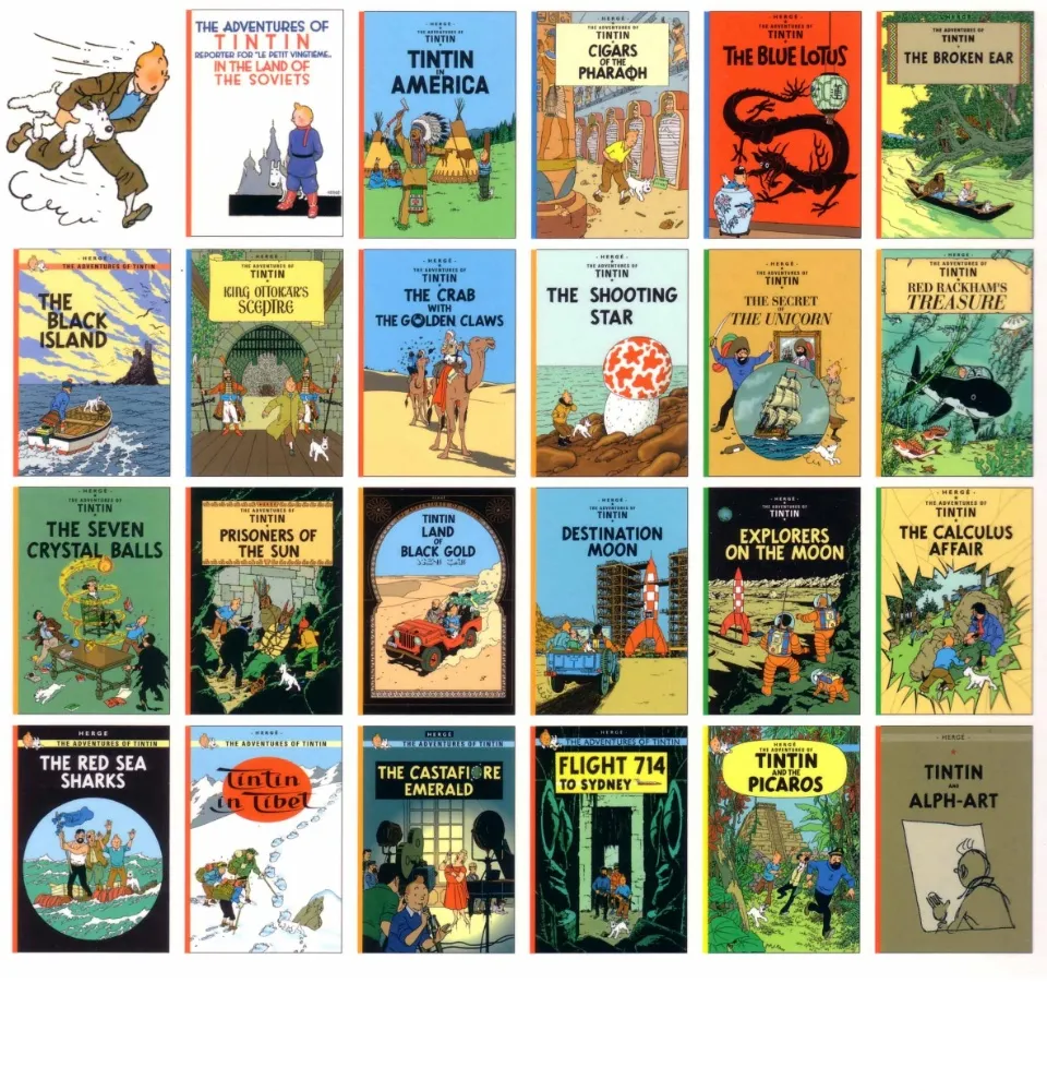 SG ]The Adventures of TinTin by Herge (TinTin Comic Strip Series) 23 Books  | Lazada Singapore