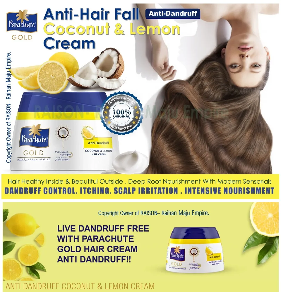 Parachute Gold Hair Cream Anti Dandruff - 140ml - Contains Lemon And Coconut | Lazada Parachute Gold Hair Cream Anti Dandruff - 140ml - Contains Lemon And Coconut | Lazada