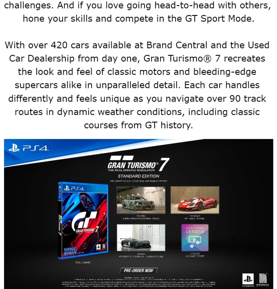 PS4/PS5 Gran Turismo 7 25th Anniversary Edition (R3)