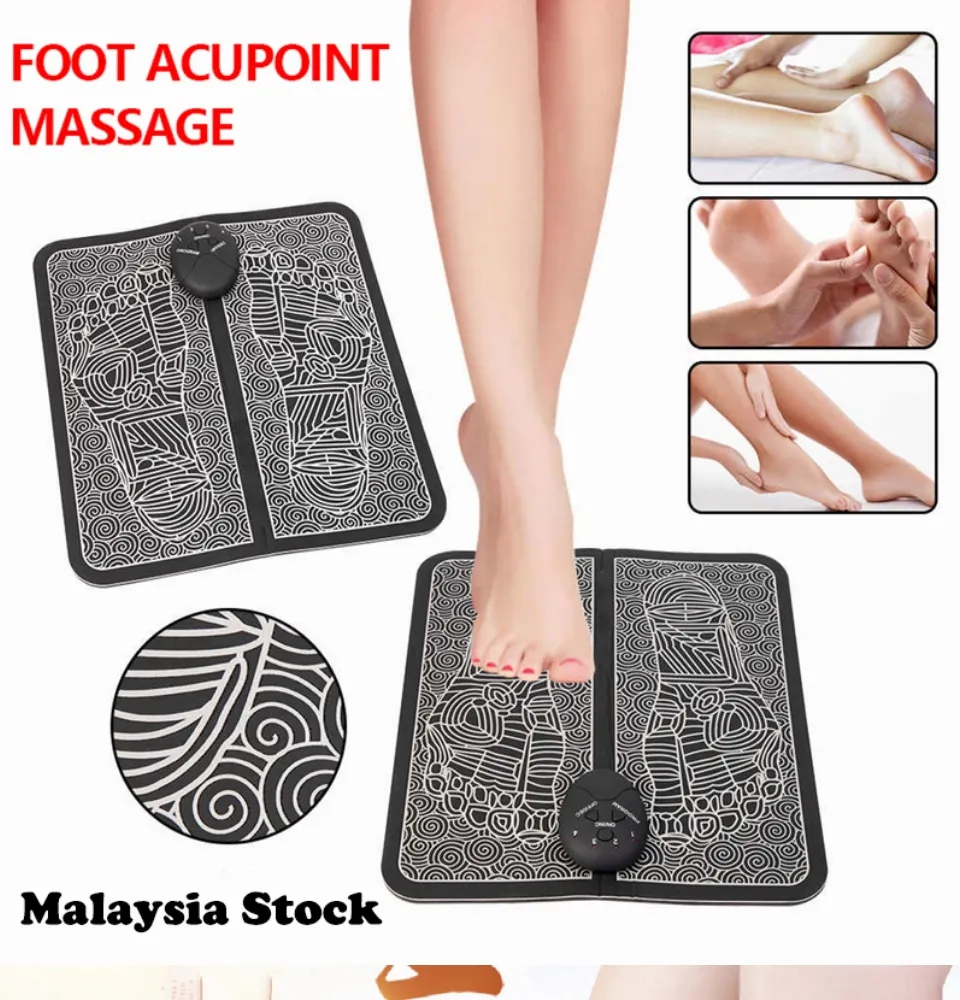 Electric Foot Massage Pad Foldable Massager 10 Modes 20 Levels Intensity Lcd Screen Usb Charge 5755