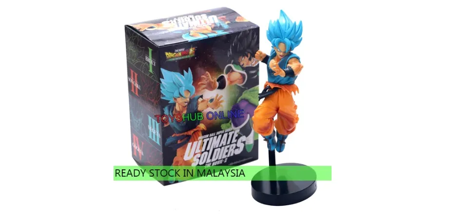 Dragon Ball Z Ultimate Soldiers Super Movie 2019 New Goku VS Broly Action  Figures Blue Hair Ver Son Goku Model Toys 24cm | Lazada