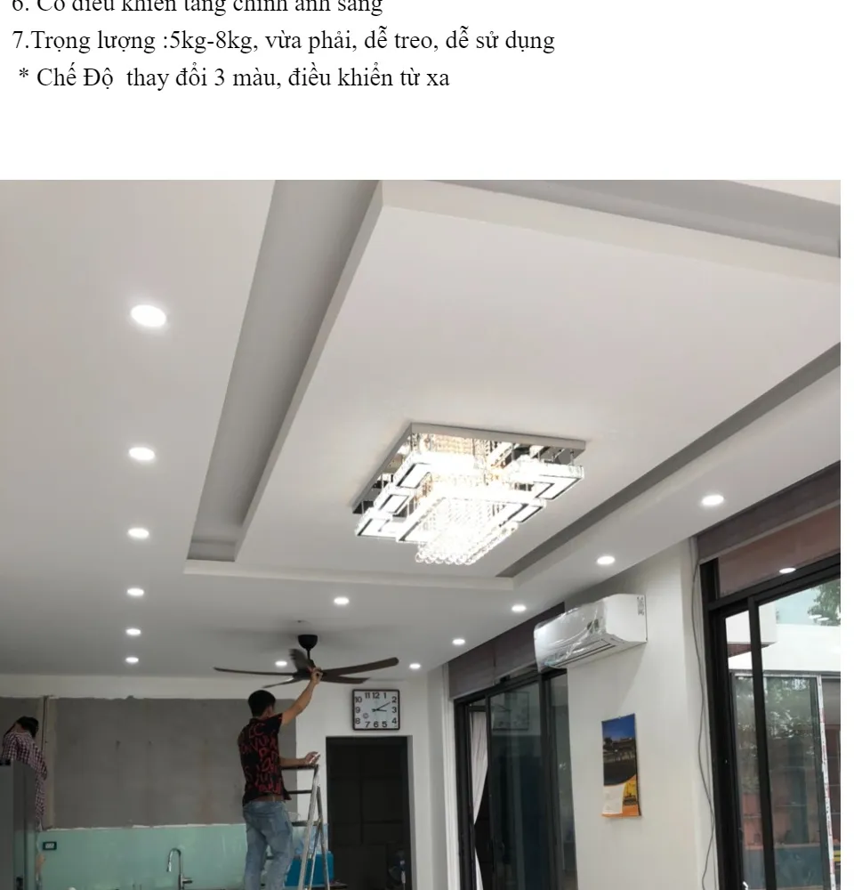 Đèn mâm pha lê ốp trần vuông trang trí phòng khách,phòng ngủ hiện đại,3 màu ánh sáng,phong cách hiện đại | Lazada.vn Đèn Mâm Pha Lê Ốp Trần Vuông Trang Trí Phòng Khách,Phòng Ngủ Hiện Đại,3 Màu Ánh Sáng,Phong Cách Hiện Đại | Lazada.Vn