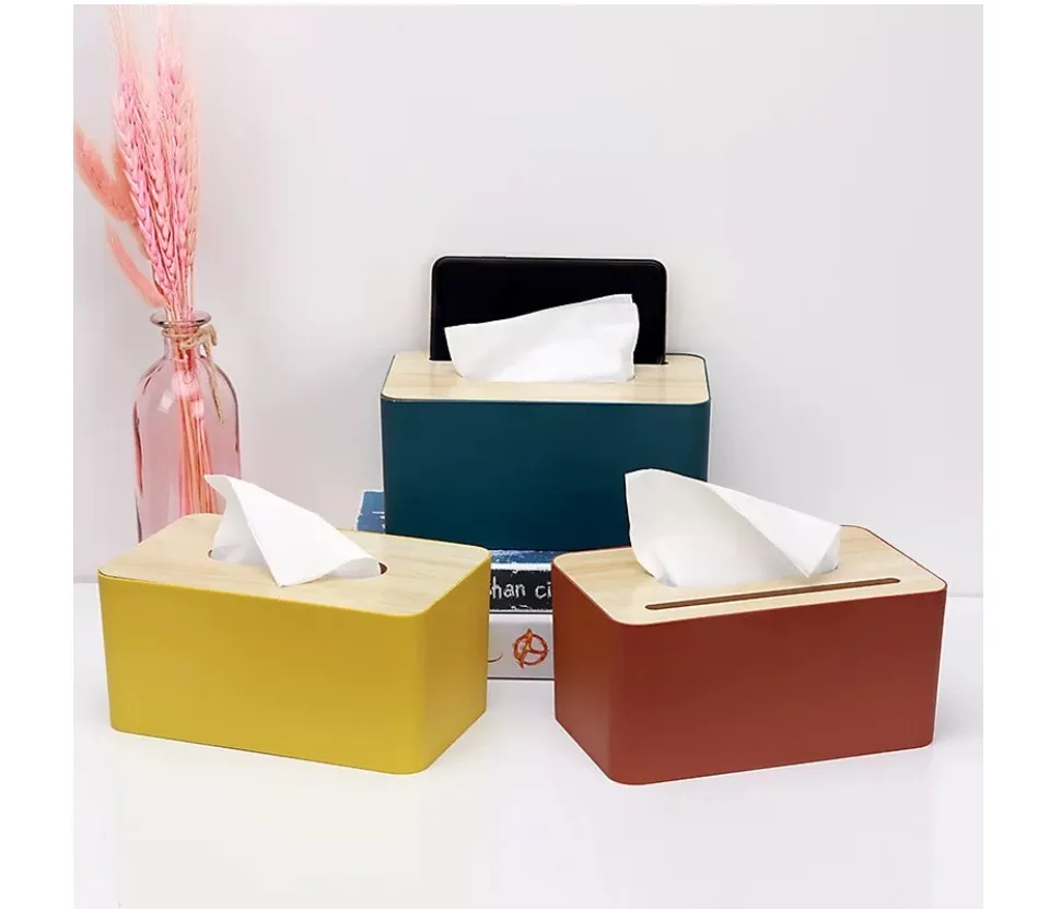 Wooden Tissue Box Holder Cover, Rectangular Tissue Holder Boxes, Removable Tissue  Box Holder For Bathroom Vanity, Countertop, Bedroom Dresser, Nightst