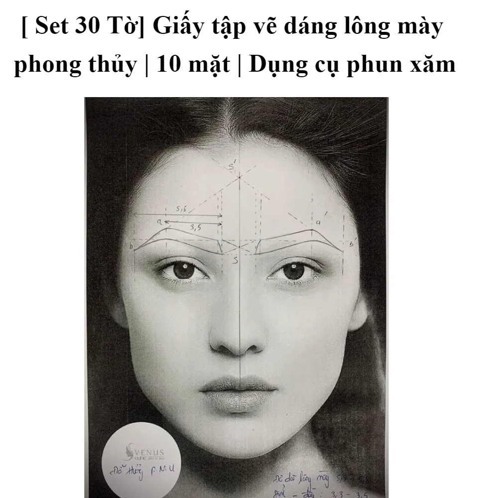 Set 30 Tờ] Giấy Tập Vẽ Dáng Lông Mày Phong Thủy | 10 Mặt | Dụng Cụ Phun Xăm  | Lazada.Vn