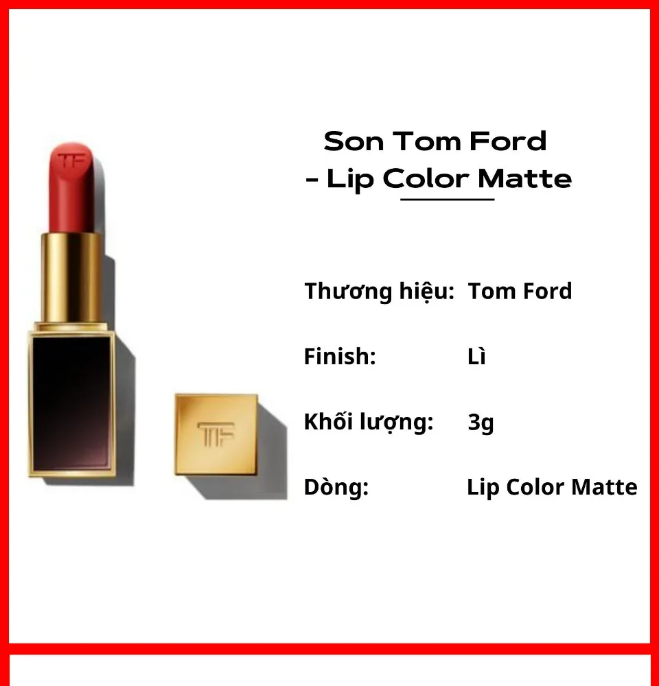 FREESHIP HOẢ TỐC ĐƠN TỪ 500K] Son lì tom ford cao cấp không chì bền màu