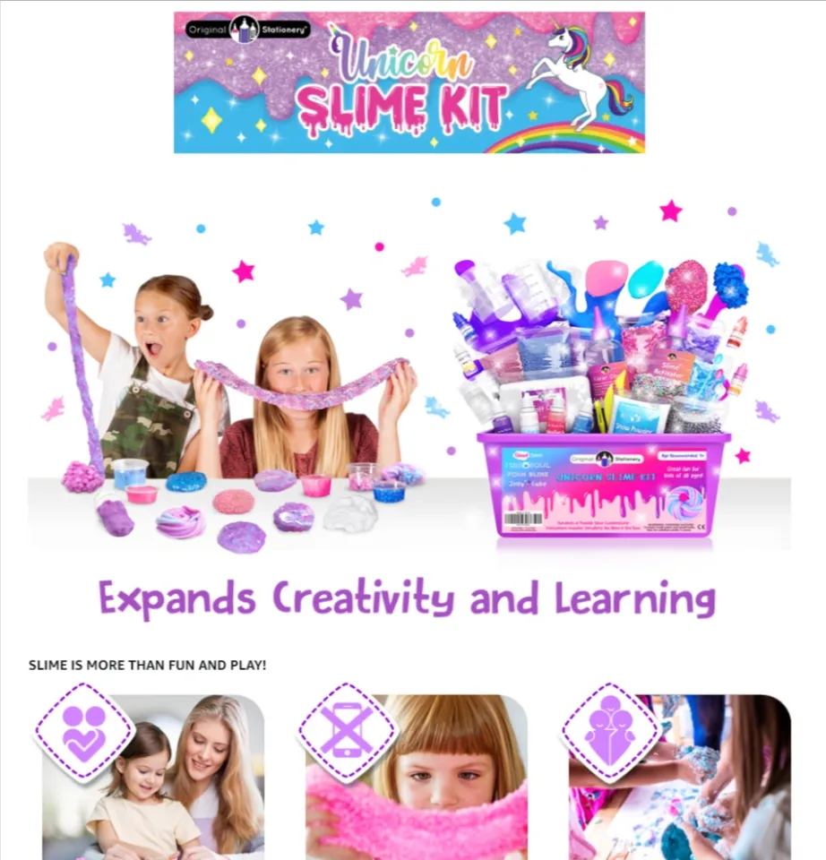 Original Stationery Fluffy Slime Kit for Girls Everything in One