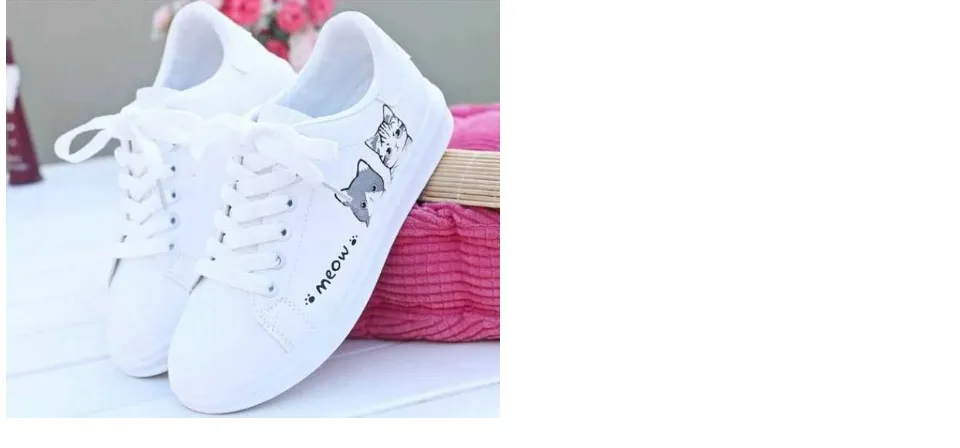 Sepatu Kets Wanita Sneaker Kucing Meow