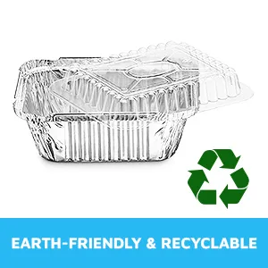 20pcs 1Lb Aluminum Pans With Lids-Food Containers With Clear Lids -  Disposable & Recyclable Takeout Trays With Lids - To Go Containers For  Restaurants