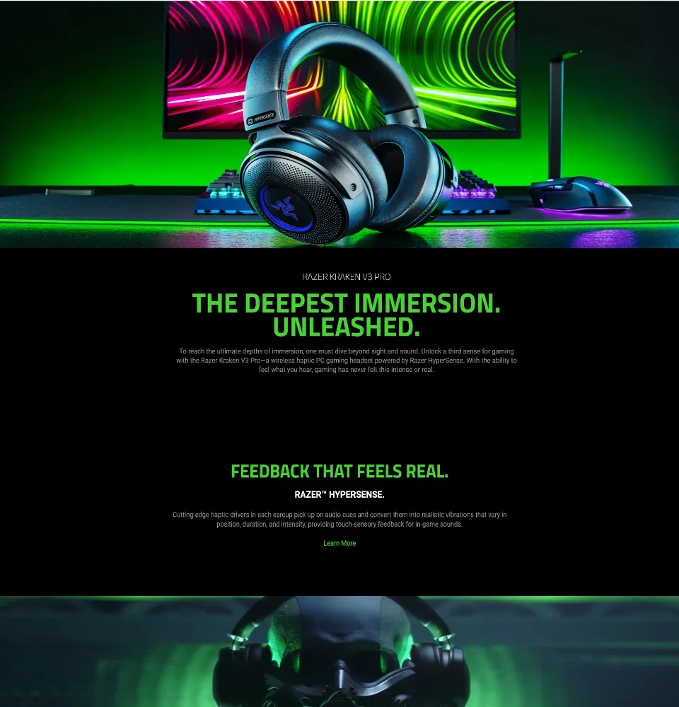 消費税無し Razer Kraken V3 Pro HyperSense Wireless Gaming Headset w Haptic  Technology: paulocuenca.com.br