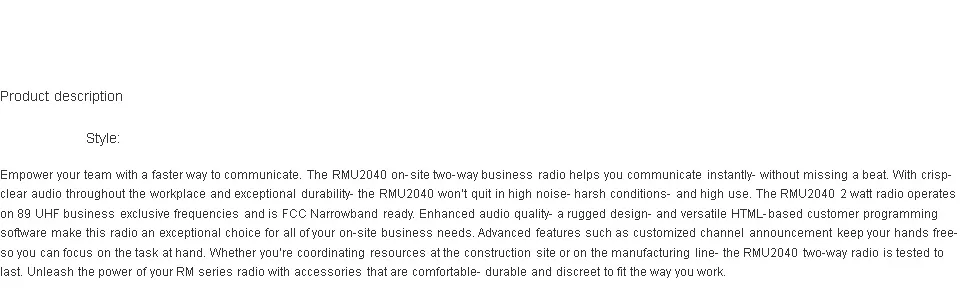 Motorola Rmu2040 On-Site Channel Uhf Rugged Two-Way Business Radio (Black)  Lazada PH