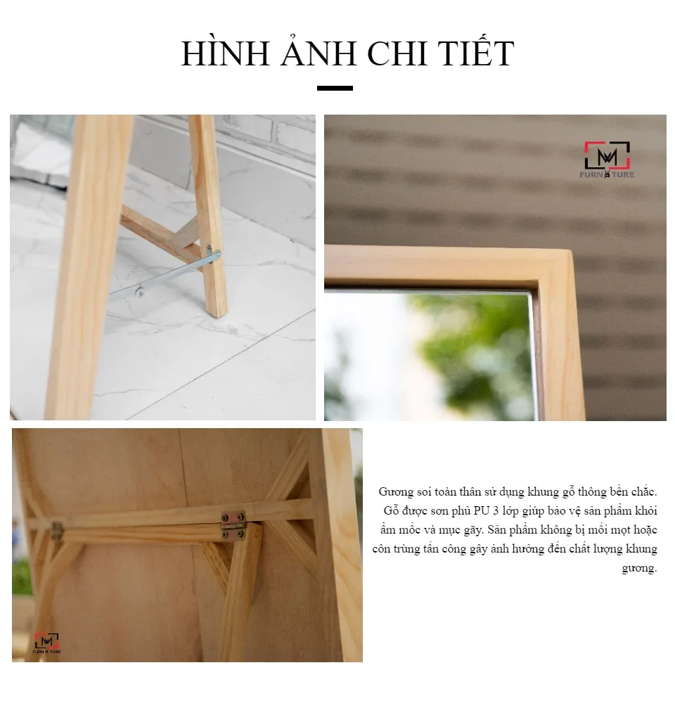 HCM]GƯƠNG SOI TOÀN THÂN CÓ CHÂN TỰ ĐỨNG SIZE 40X170 - STANDING ...