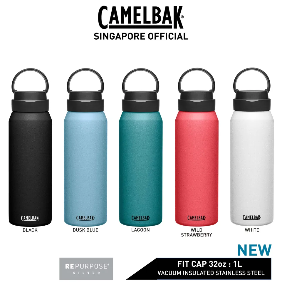Camelbak Fit Cap 1L Black Insulated Water Bottle