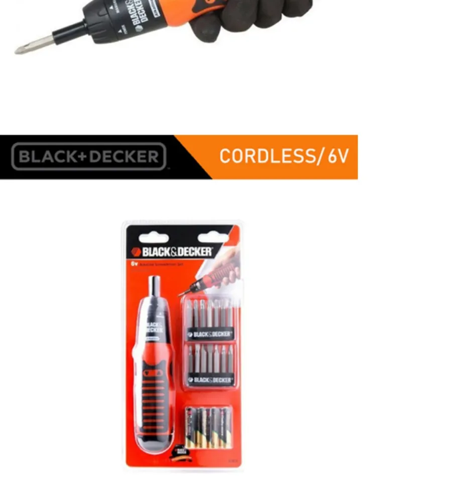 Black Decker A7073 IN 6V Alkaline Screwdriver Set