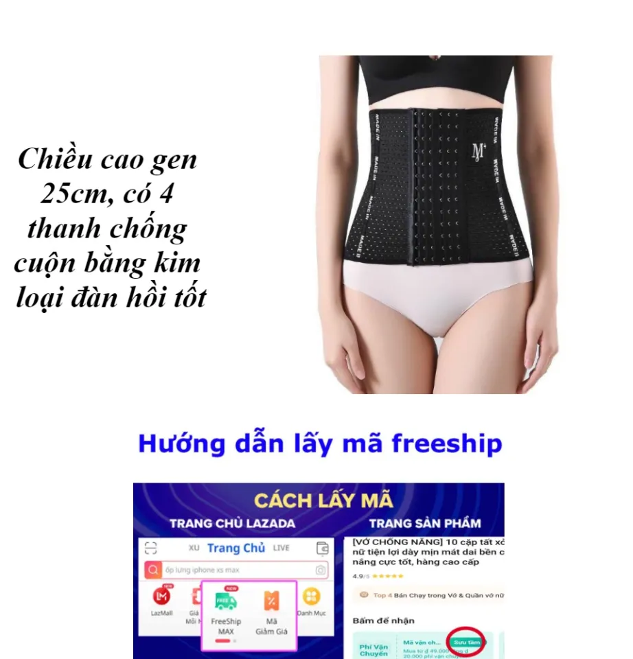 Quần gen nịt bụng dưới mặc váy