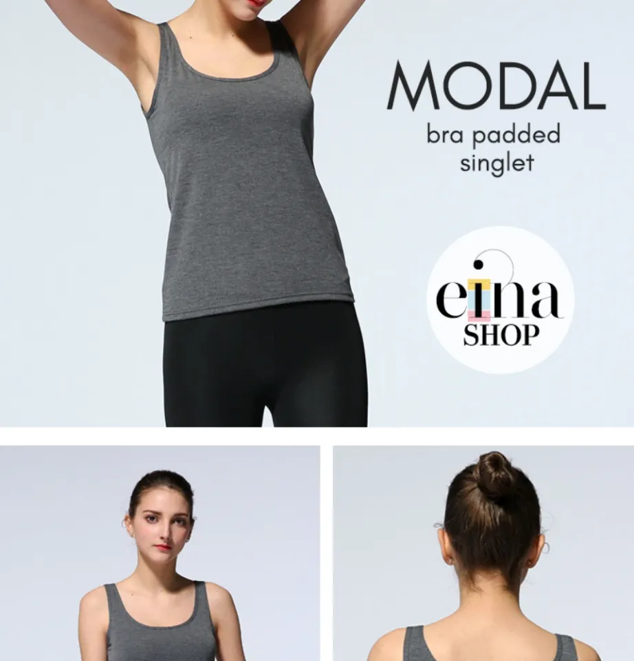 Modal Bra Padded Singlet - einashop