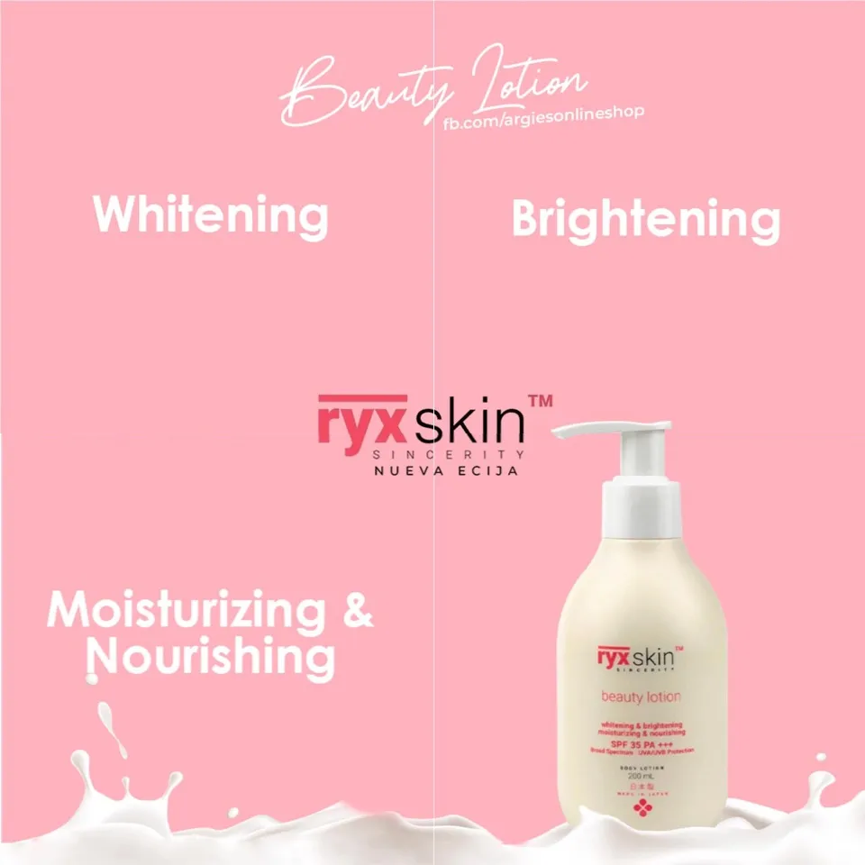 Ryx Skin Beauty Lotion 200ml | Permanent Whitening Lotion