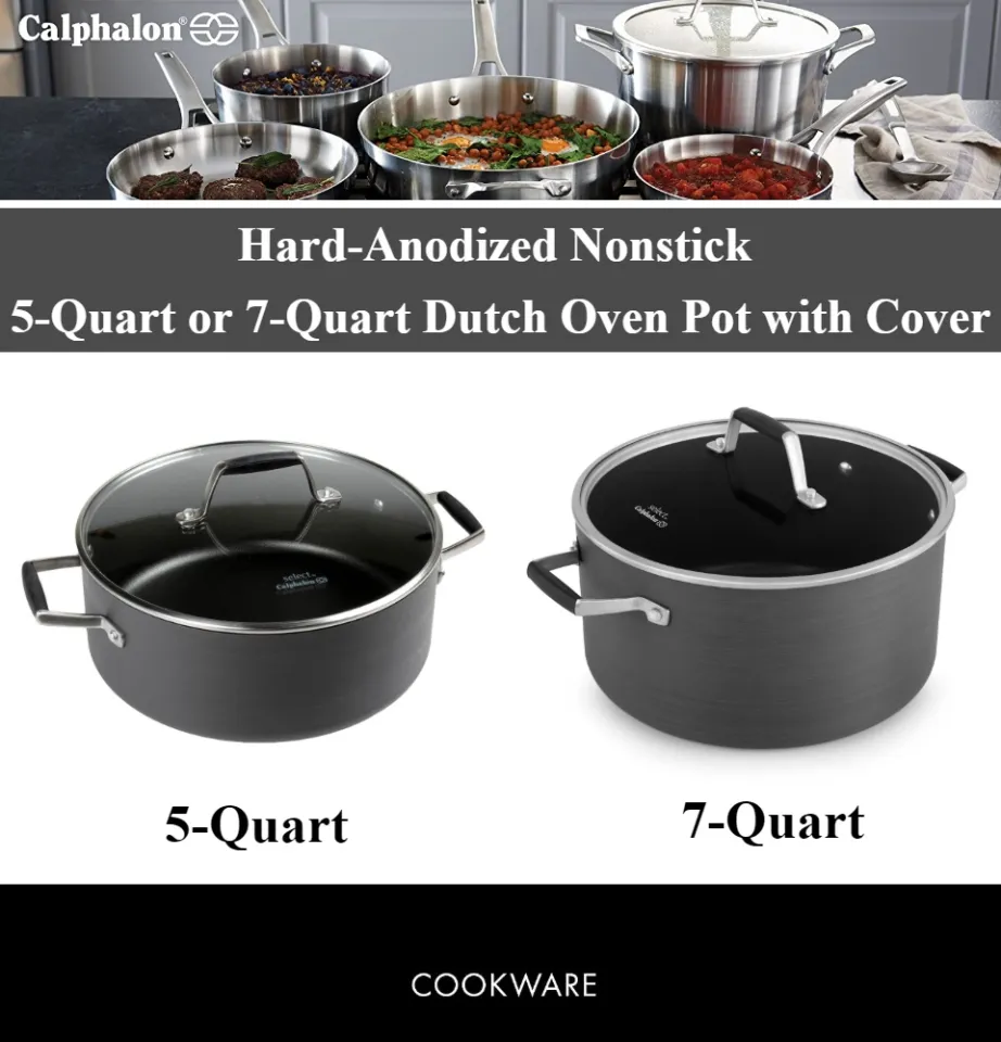 Select by Calphalon Hard-Anodized Nonstick 5-Quart Dutch Oven with Lid