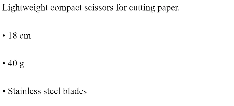 Essential Paper Scissors 18 cm