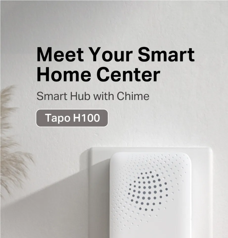 TP-Link Tapo H100 Smart Home IoT Sensor Hub with Chime for Tapo Buttons &  Sensors