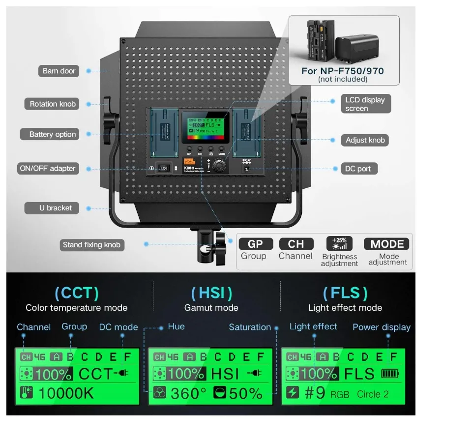 Pixel K80 RGB Led Photography Lighting, Pixel Full Color Video