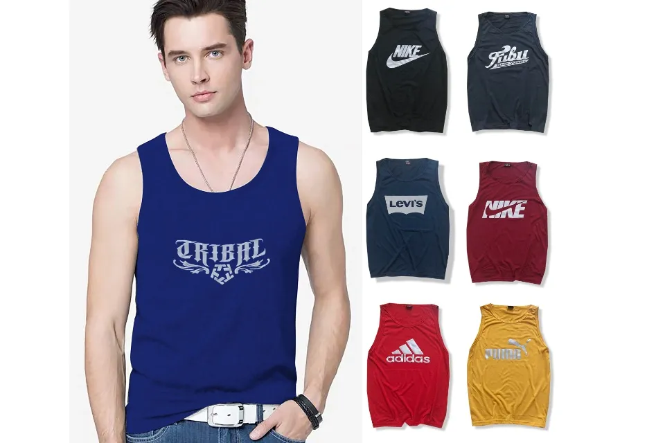 small logo fashion sando for men black Tank top aj