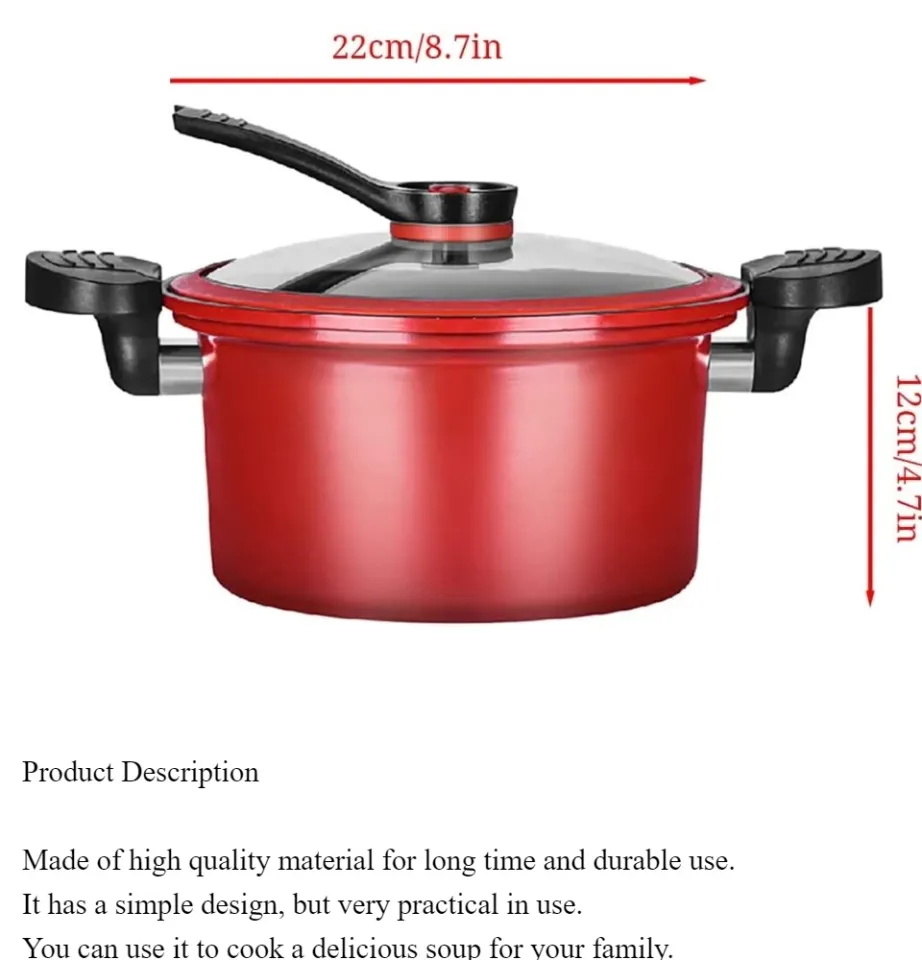  3.5L Pressure Cooker Micro Pressure Cooker Stew Pot Soup Meat  Pot Rice Cooker Cooking Pots Kitchenware for Gas Stove ( Color : Yellow ) :  Home & Kitchen