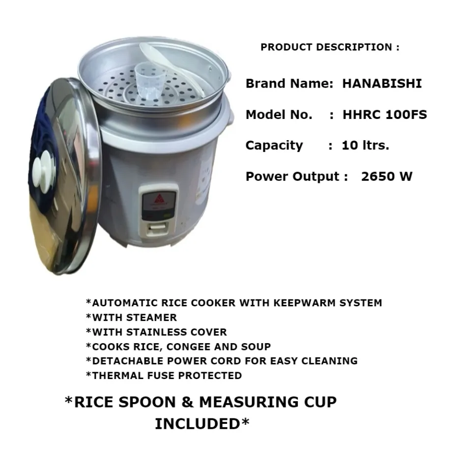 Hanabishi Flower Design Teflon Rice Cooker Series HHRCFSHA