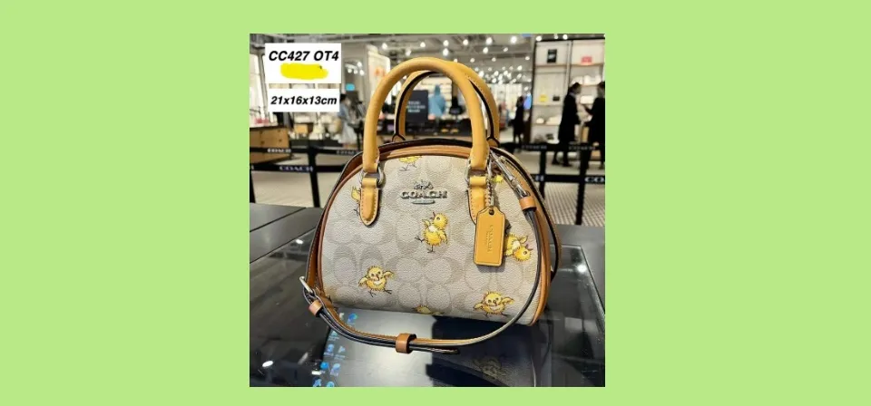 Coach, Bags, Coach Sydney Satchel In Signature Canvas With Tossed Chick  Print Nwt