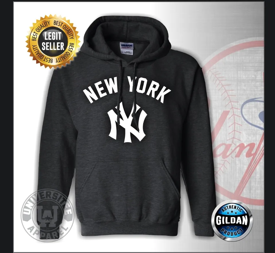 MLB Genuine New York Yankees Navy Blue Pullover Hoodie Jacket Size M  Baseball