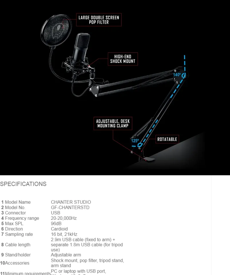 Microphone Chanter Studio GF-CHANTERSTD