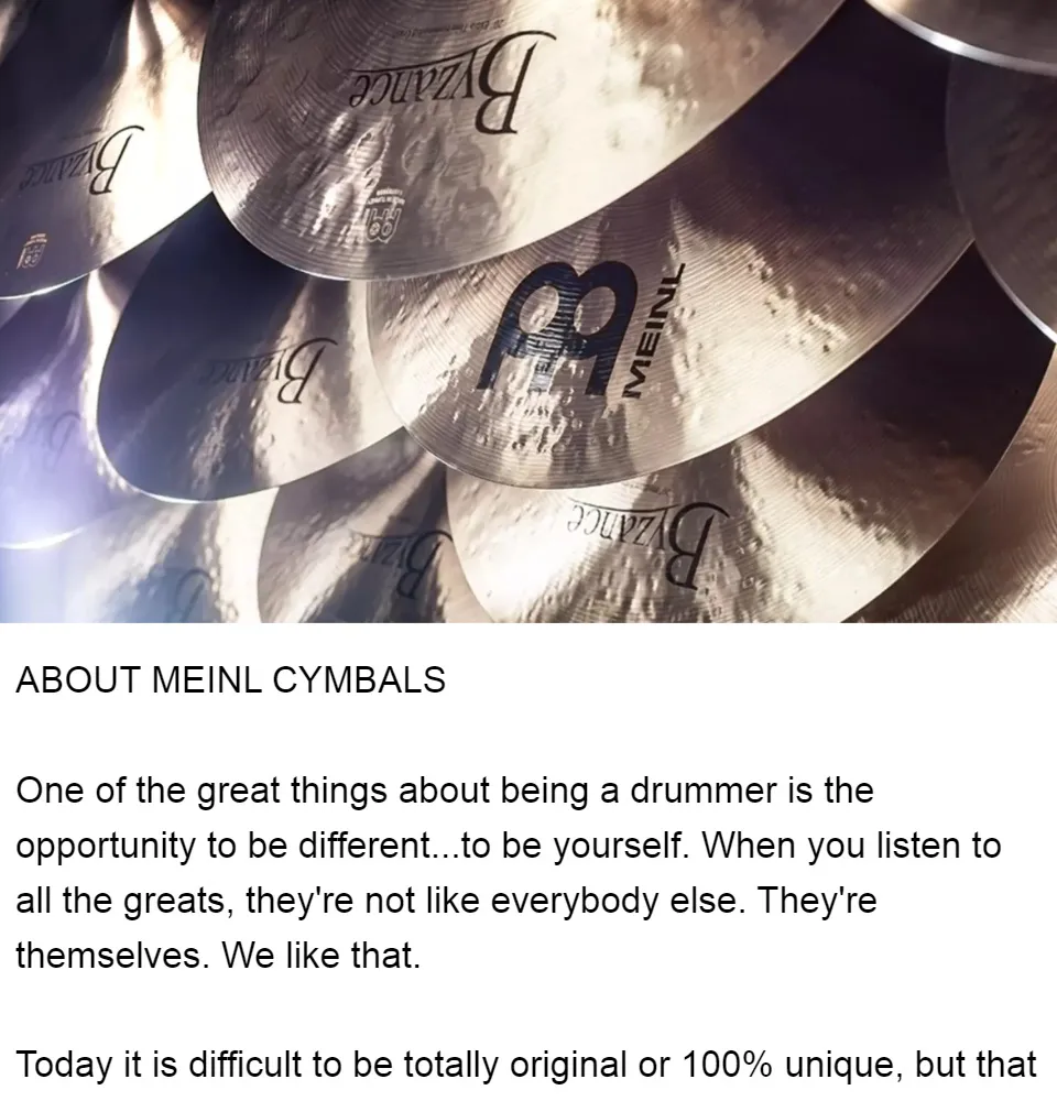 MEINL Cymbals HCSB141620 HCS Bronze Complete Set - 14