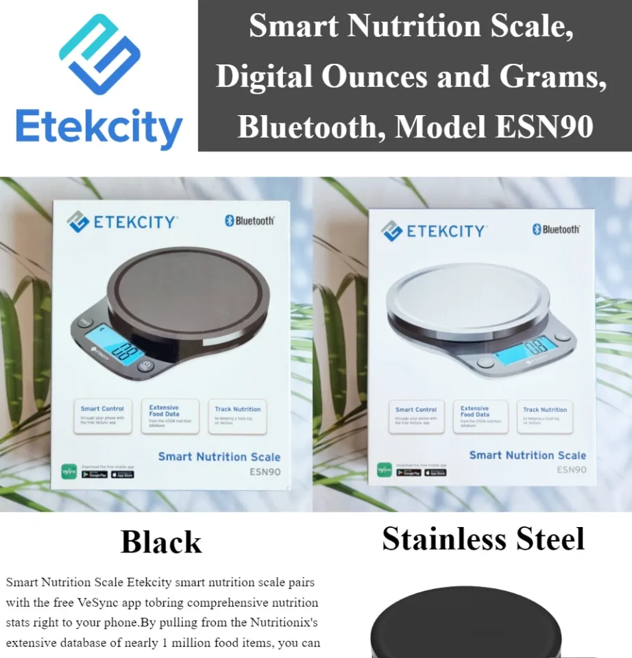 Etekcity Smart Food Nutrition Scale, Digital Grams and Ounces for