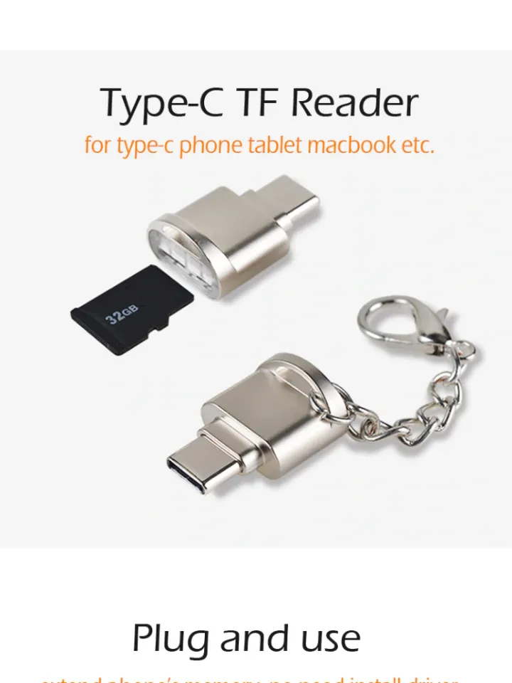 Type C Micro SD Card Reader USB C to Micro SD Card Adapter with USB 3.1  Super Speed Portable OTG Memory Card Reader Support TF/Micro SD/Micro