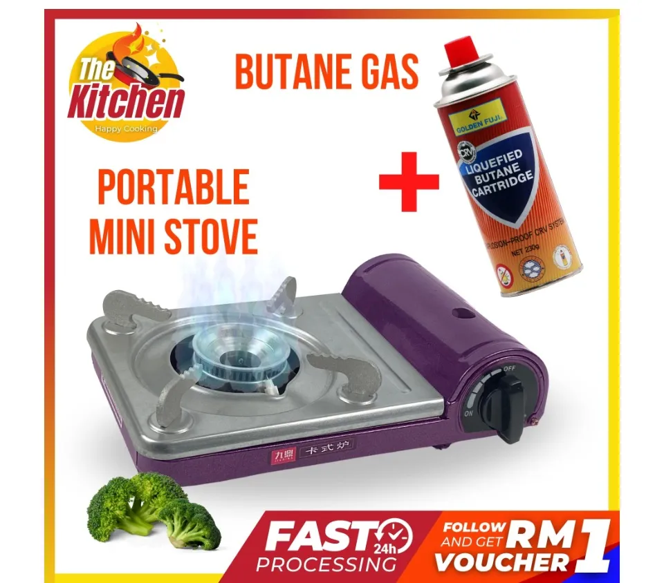 Portable Mini Camping Gas Stove Butane Cooker For Camping Hiking Picnic  Dapur Gas Hutan ( JD-288 ) RANDOM COLOUR | Lazada