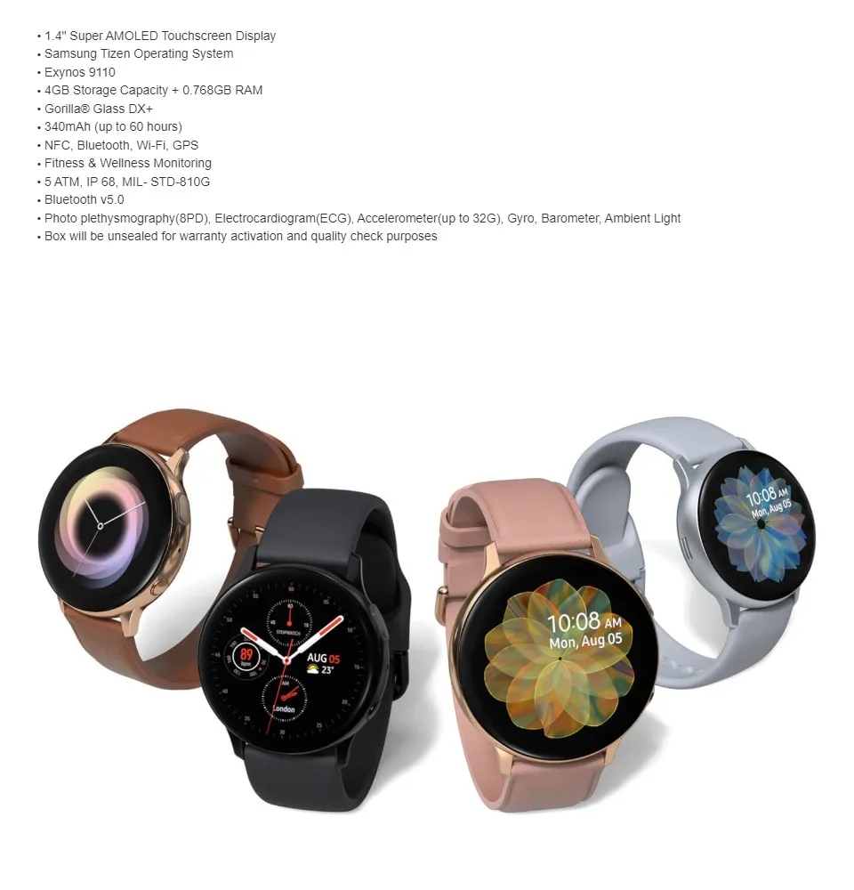 Aluminium Black Wifi Bluetooth Version Samsung Galaxy Watch Active 2 R0 44mm Bluetooth Smart Watch Lazada Aluminium Black Wifi Bluetooth Version Samsung Galaxy Watch Active 2 R0 44mm Bluetooth Smart Watch Lazada