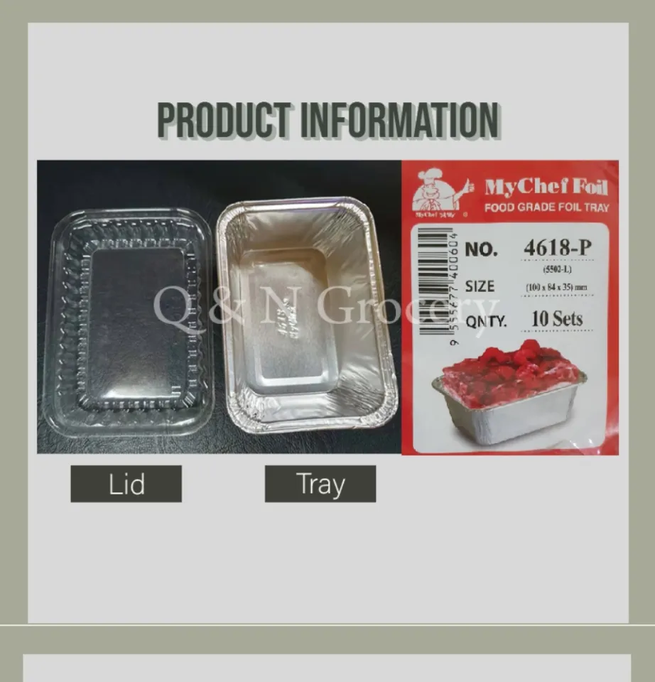 4618-P STAR PRODUCTS ALUMINIUM CONTAINER WITH LID Rectangle Shape