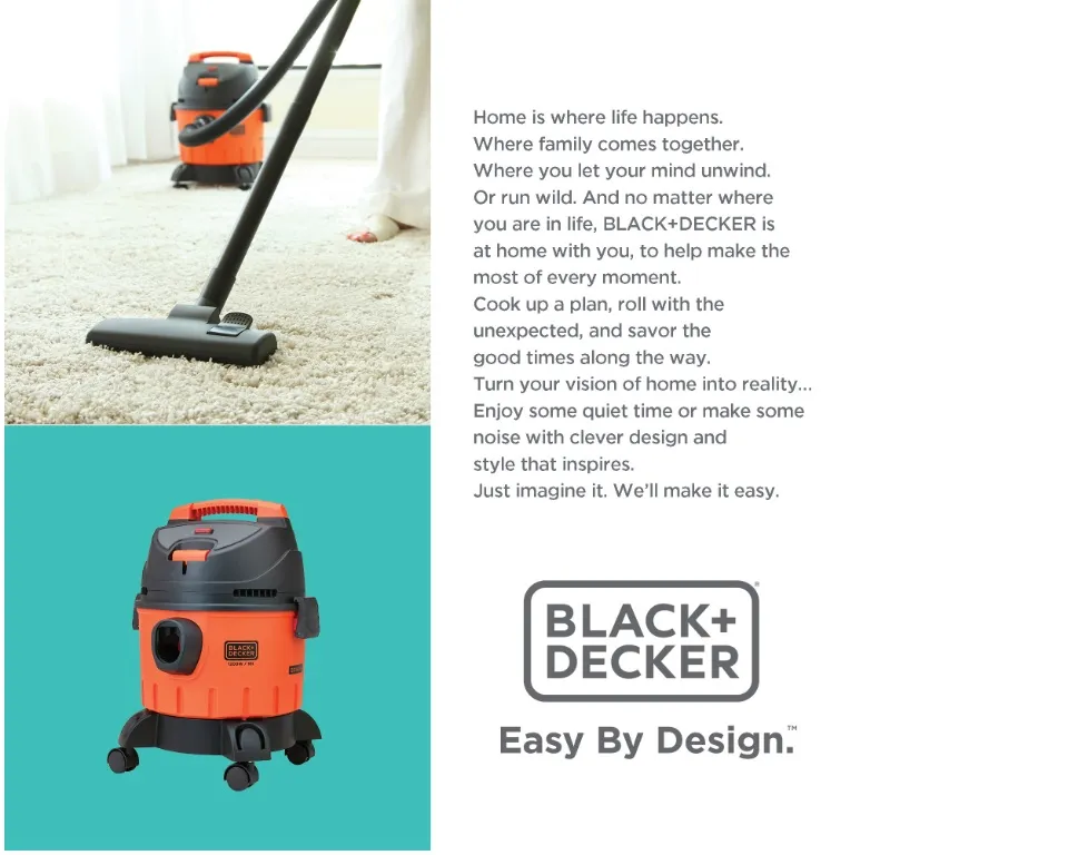 Black+Decker BDWD20-B1 Wet & Dry Vacuum Cleaner