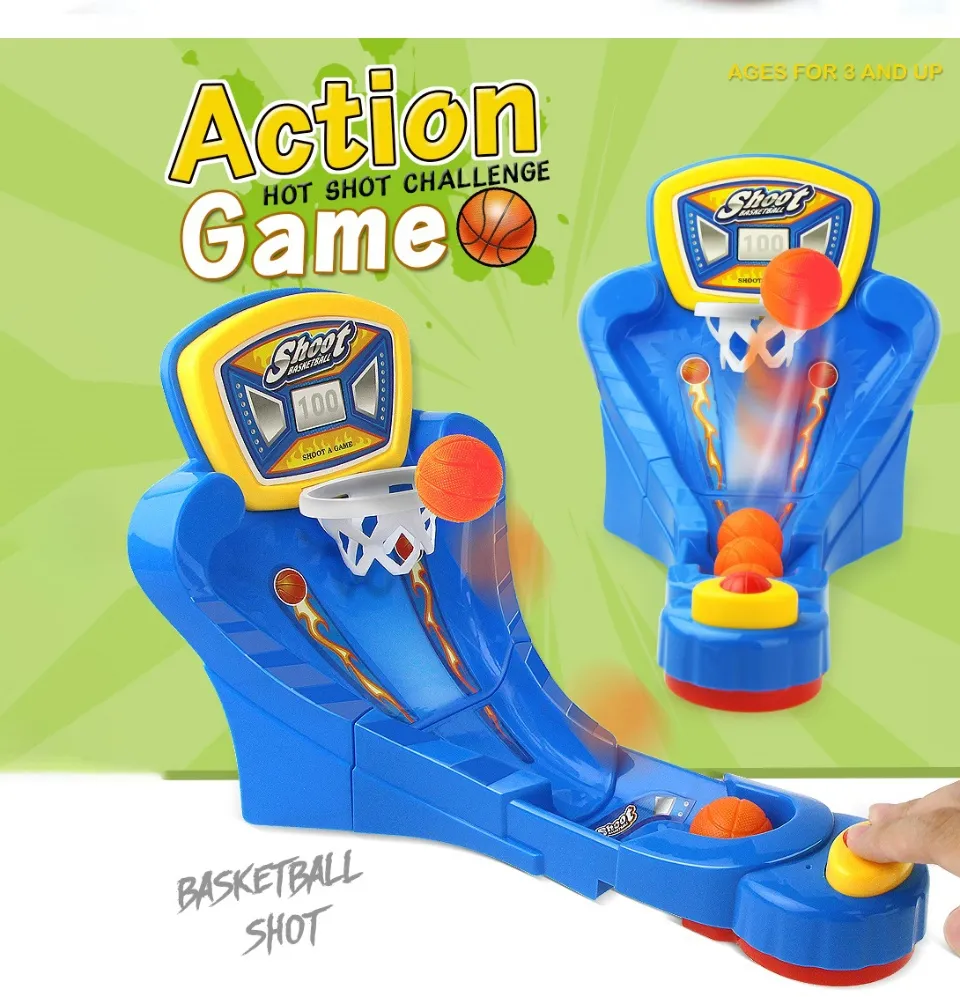 WhiteShadow] Mini Basketball Shooting Rebound Desktop Portable Folding Toy  Hoop Games Toys for Kids -BT246 | Lazada